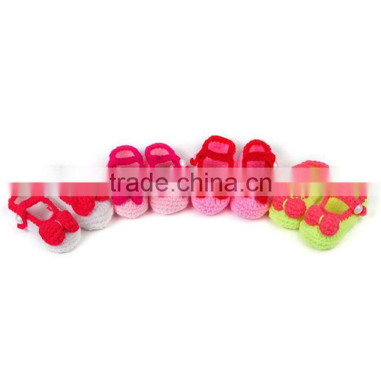 2015 New Fashion Crochet Knitted Girl Shoes