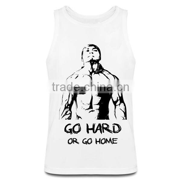 Hot sale slim fit gym vest , bodybuilding tank top for men