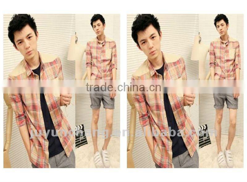 Plaids Vneck Long Sleeve Mens flannel Shirts