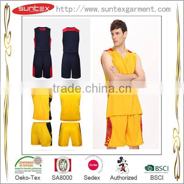 Suntex 100% Polyester Custom Basketball Uniforms Dry Fit Basketball Wear