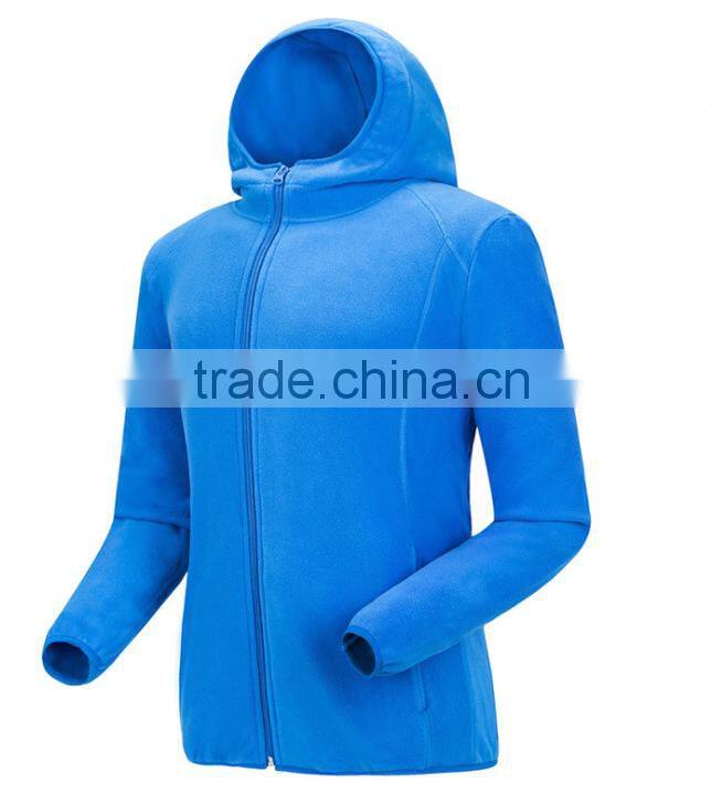 2016 full zip up cool style men hooded fleece jacket
