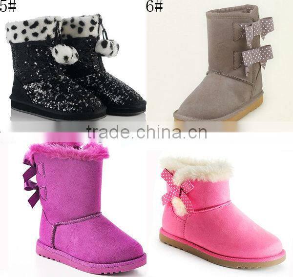 Wholesale 2014 Cowboys leather boots kids Winter shoes
