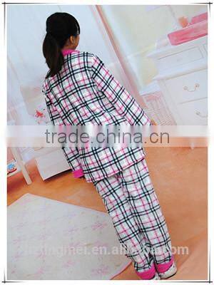 100% polyester home pajamas sleepwear with buttons