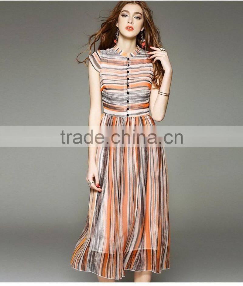 Ladies summer new design debutante layers beach long dress wear
