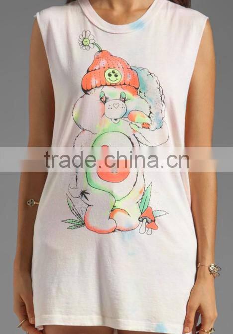 sexy born to run printed sleeveless tank top