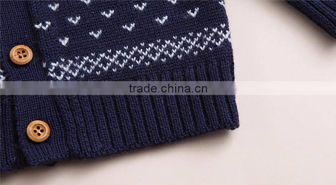 Hot Sale Cotton Children Sweaters Cute Christmas Pattern Knitting Kids Cardigan