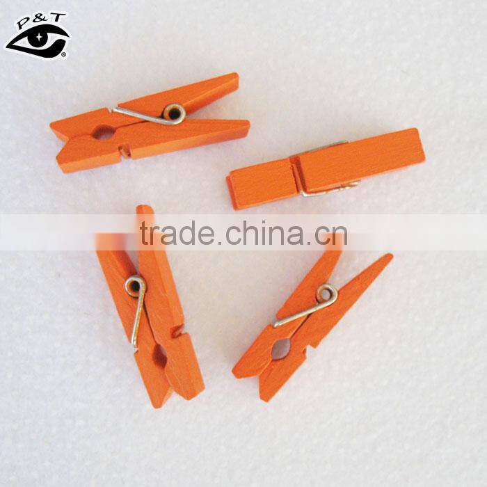 8 Colors Wood Clip Cute Fancy Paper Peggs Family Photo Pegs Zakka Official Clips