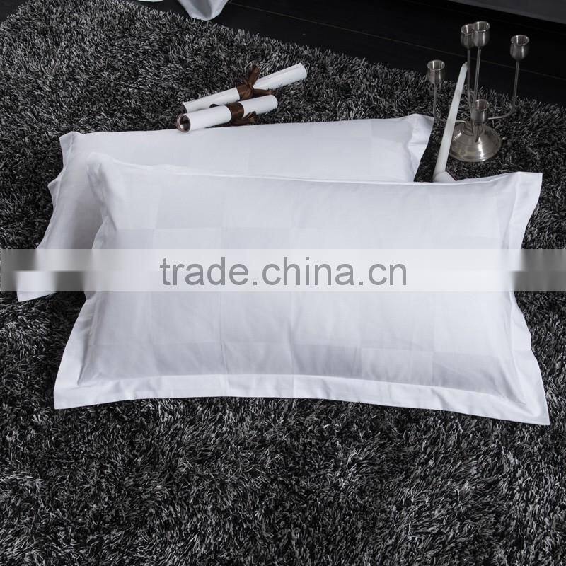 100% cotton Hotel pillow case, satin white pillow cover used for hotel