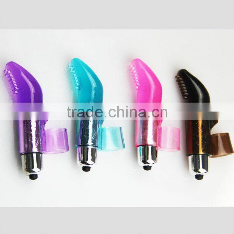 Mini Bullet Vibrating Finger Lip Ring Massager Tongue Vibrator Adult Sexy Toys