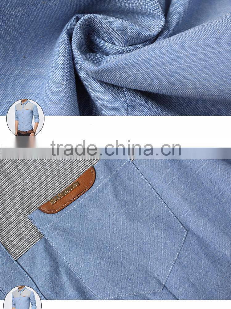 100% cotton Men's casual shirt man big size dress shirt