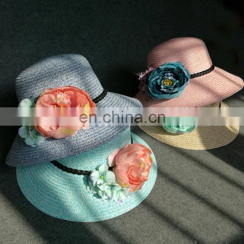 Sunshade Straw Hat Flower Basin Cap Outdoor Sun Protection Fisherman's Hat