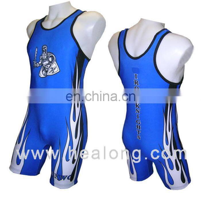 Healong Dye-Sublimation Printing 2014 Wrestling Jersey No Name