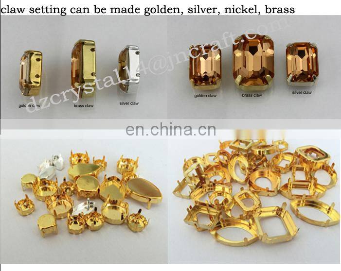 Crystal Glass Jewelry Stones AB Drop Shape For Jewelry Making