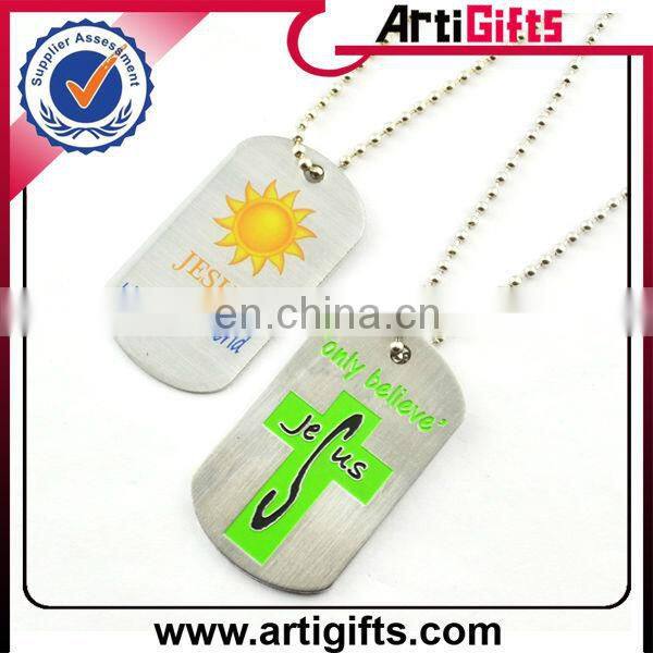 Fashion metal dog tags necklace for men