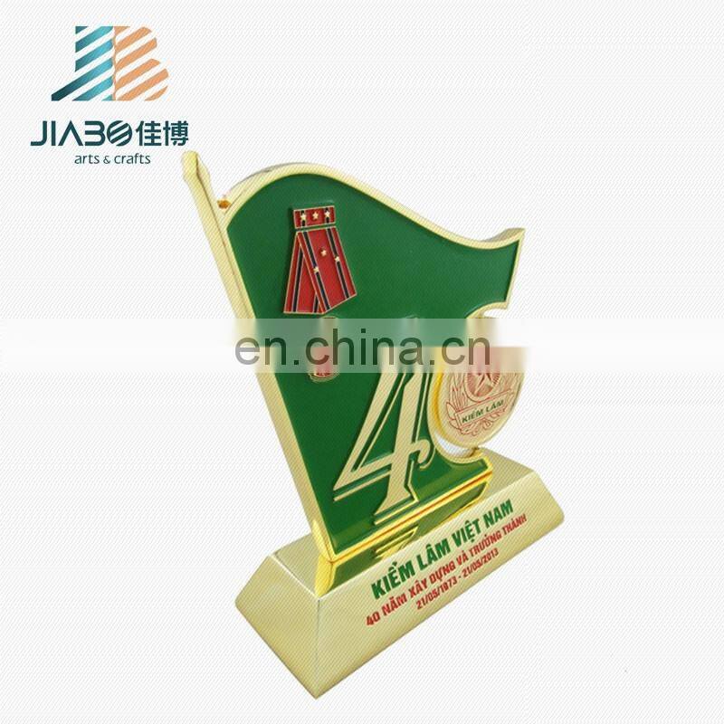 high quality blue colors paint metal trophy cup