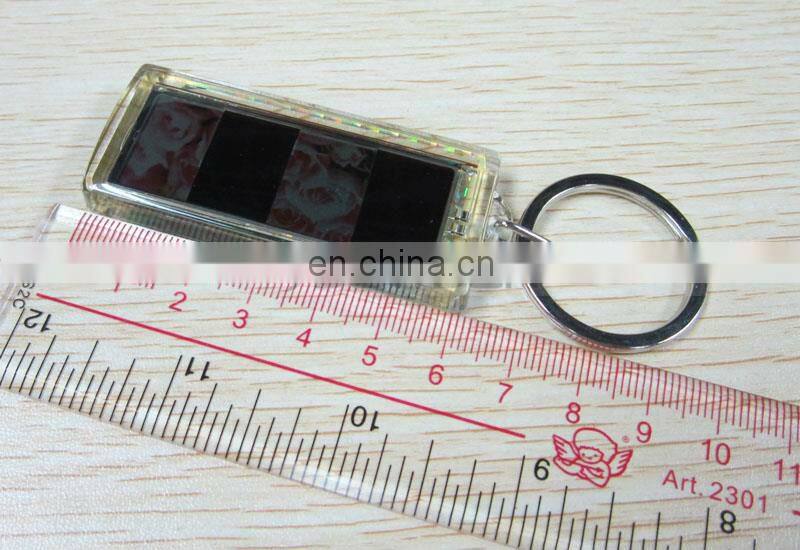 2 Inch Screen AD Promotion Gift Custom Flash Logo Solar Alloy Key Ring