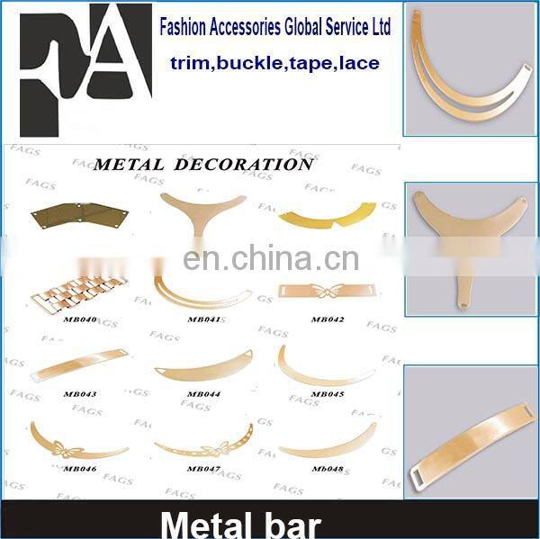 New Design Antique Brass Handbag Shoes Round Metal Slide Bar Buckles