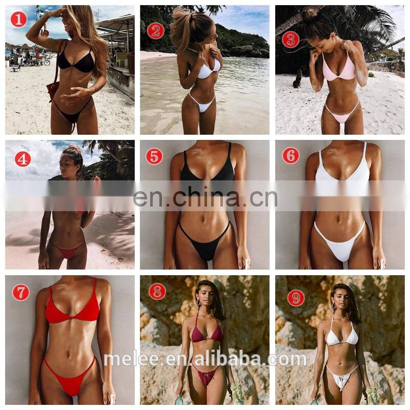 RTS custom Sexy Swimwear Micro Mini Thong Bikini Thong Swimsuit For Women