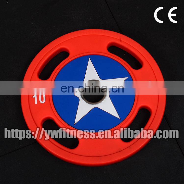 Hot sale wholesale gym accessories PU barbell plate