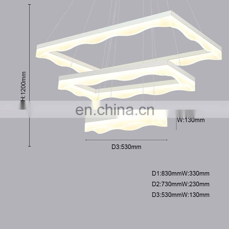 Wholesale modern fashion european pendent light decorative led acrylic chandelier