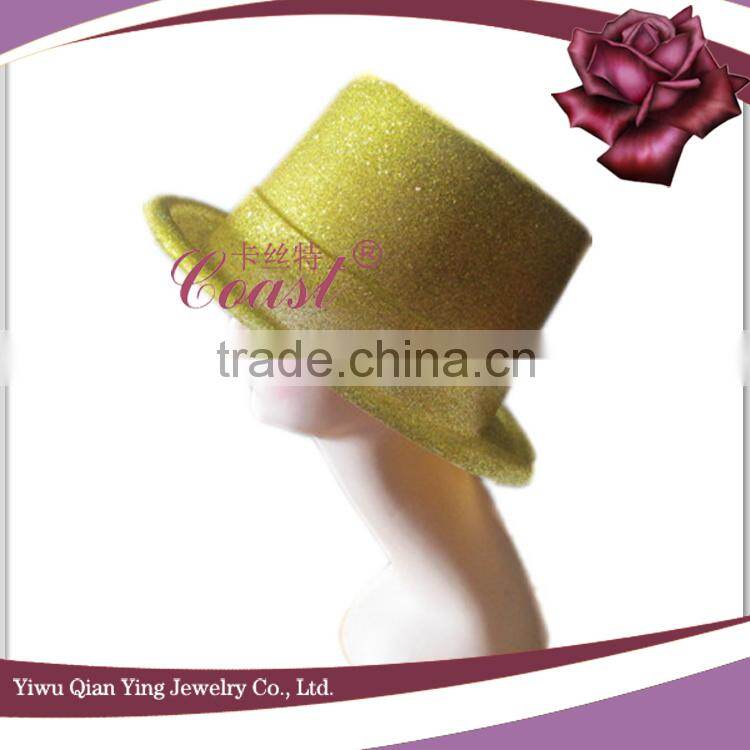 cheap blue plastic glitter powder bowler hat