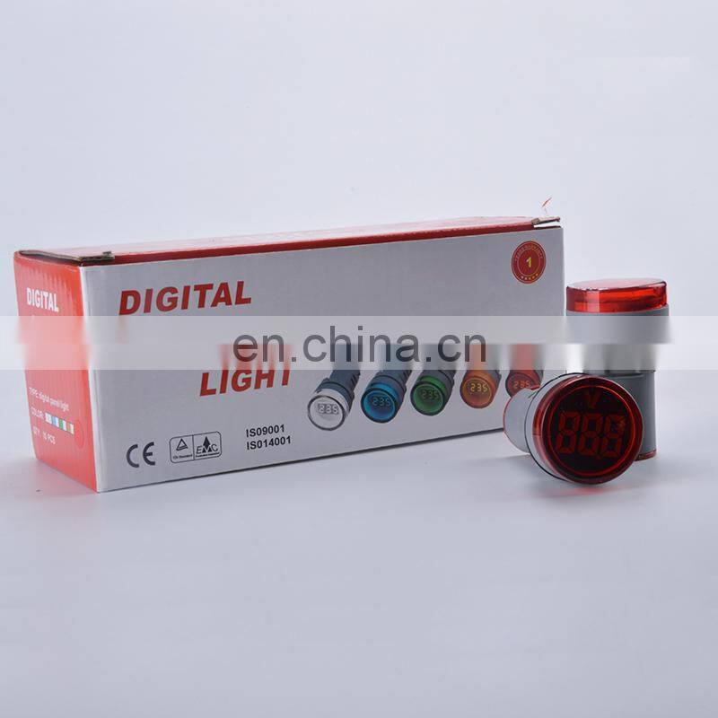 22MM large Digital Voltmeter AC60-500V RED Display lamp Voltage Meter AD101-22VM voltage meter, display Indicator