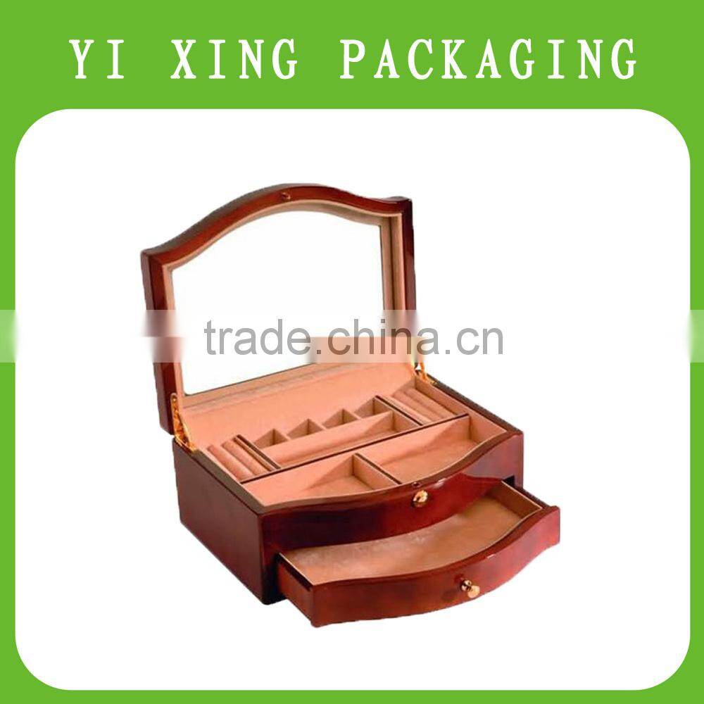 Hot!YiXing SSH001 MDF wooden gift leather jewelry box