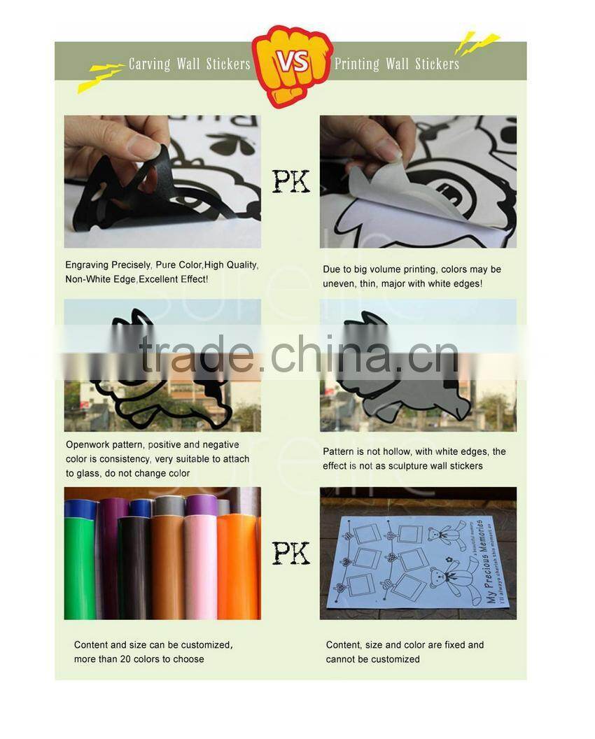 Window Lettering Sticker kiss cut gold sticker decoration