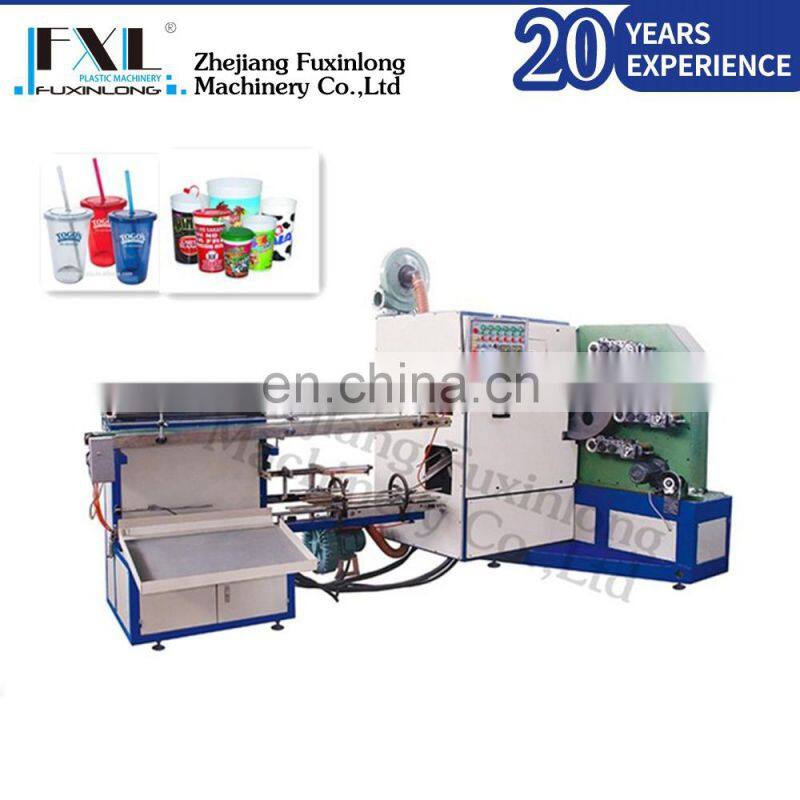 4 colour offset printing machine price, Plastic cup printing machine, pet cup full auto cup printing machine