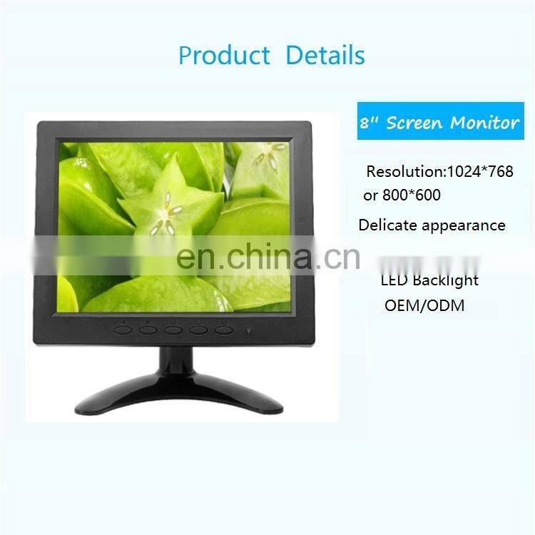 High quality 8 inch pos screen pc monitor Factory HD lcd outdoor motior for computer