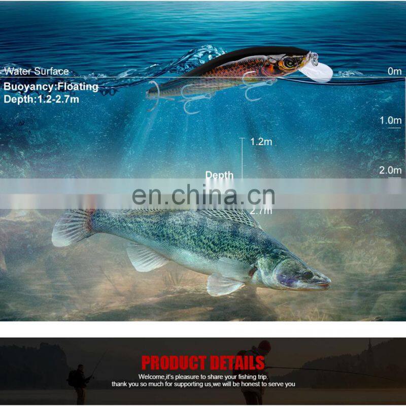 Lure industrial printing bait e-commerce fishing gear wholesale12cm/14gWith gift accessories e black minnow