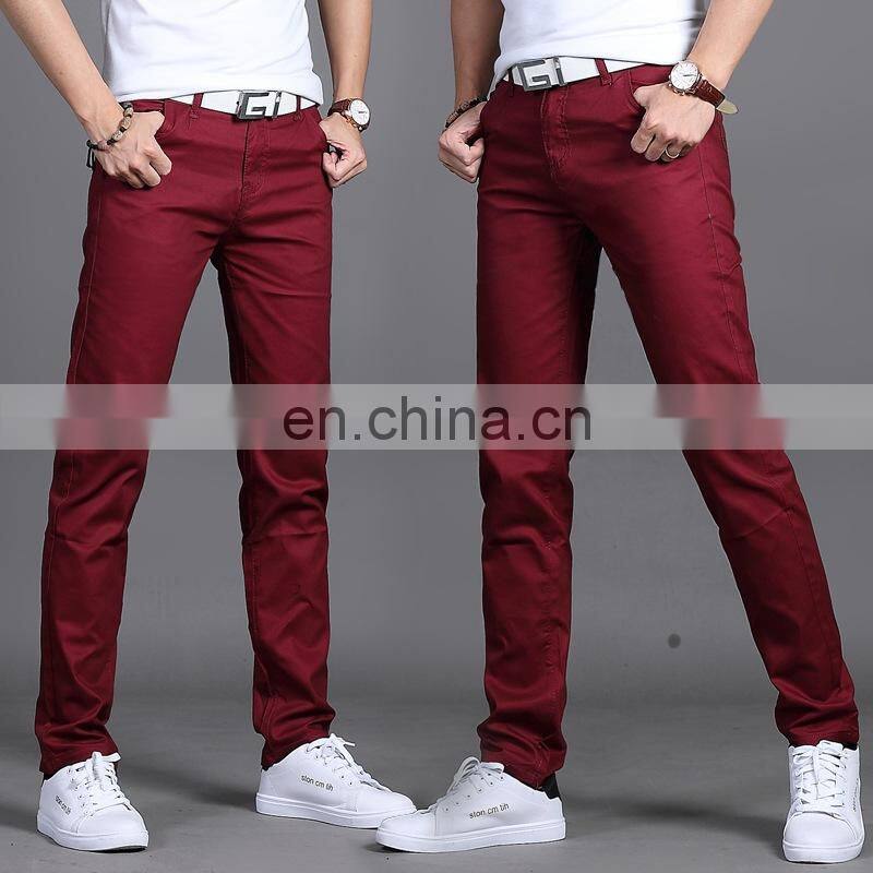 Custom spring new men's fashion work pants breathable casual slim pants