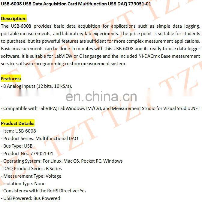 USB-6008 USB Data Acquisition Card Multifunction USB DAQ 779051-01