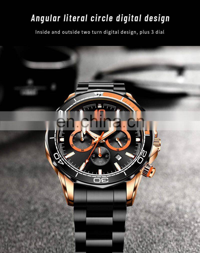 LIGE 8933 Fashion sport for man Waterproof Stainless Steel Quartz Watch luxury mans watch perfect Watch Online