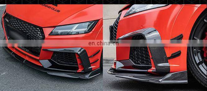 Runde New Arrival Dry Carbon Material Aerodynamics Bodykit Front Rear Lip Side Skirt Spoiler For Audi TTRS body kit
