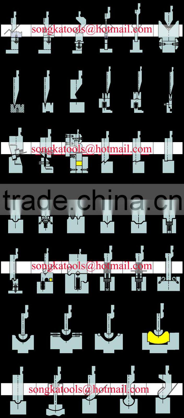 the press brake toolings,bending die, can be used for Gasparini, Guifil, Haco, Imai, Jean Perrot, Jordi, K&B press brake machine