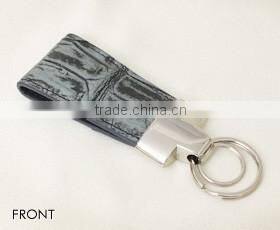 2016 new crocodile skin leather key rings keychains accessories for decoration