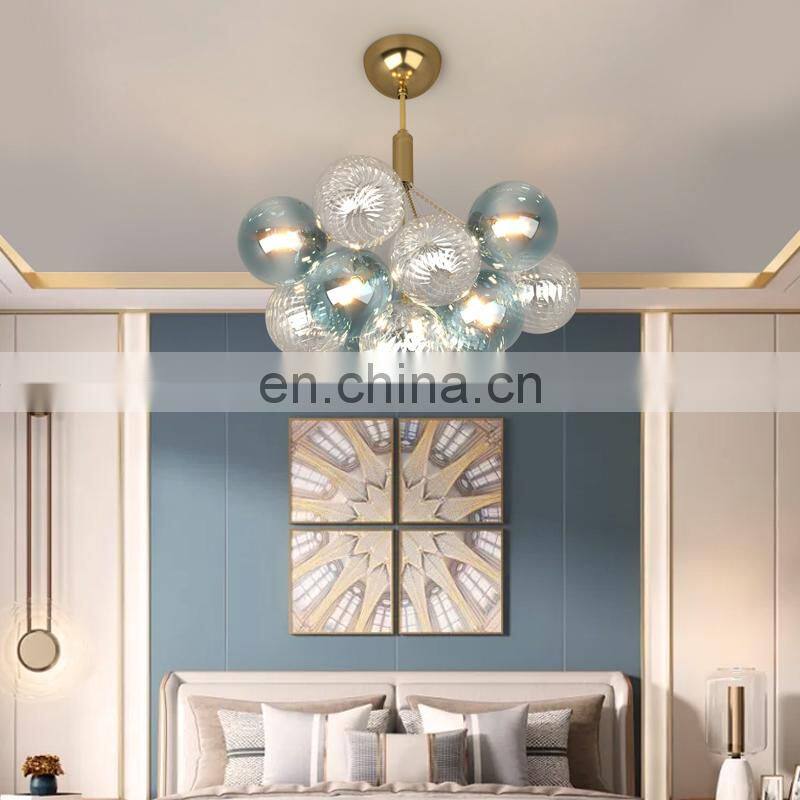 Home Decor Hanging Light Fixture Modern Luxury Living room/Office/Dinning room Glass Ball Chandelier Lighting