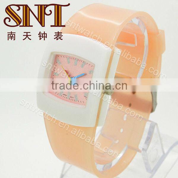 SNT-PL014 japan movement plastic watch with plastic strap for kid