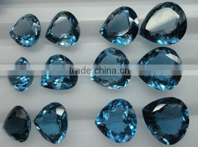 Checker board London blue topaz