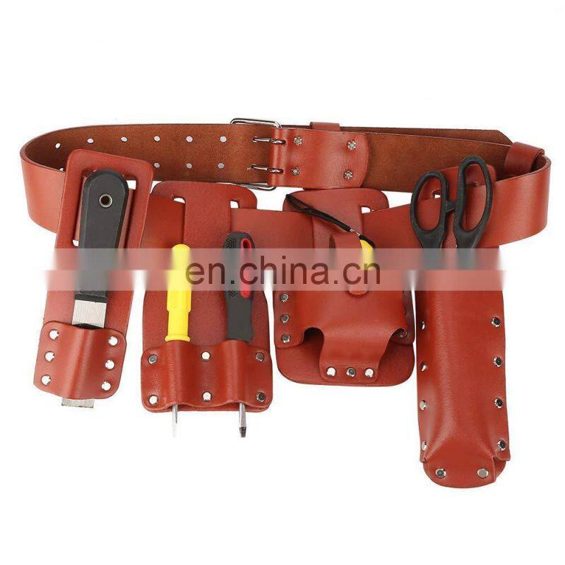 Leather Scaffolding Leather Tool Belt Pouch Scaffolding Tool pouch Set with Tool Holder for Level Spanners Hammer