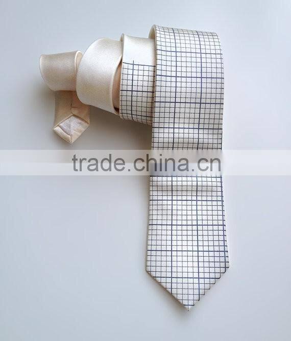 Wholesale Silk Men Gingham Necktie