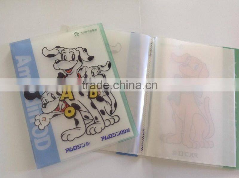 wholesale plastic sheet folder, 20 pages display pocket pp clear book file folder