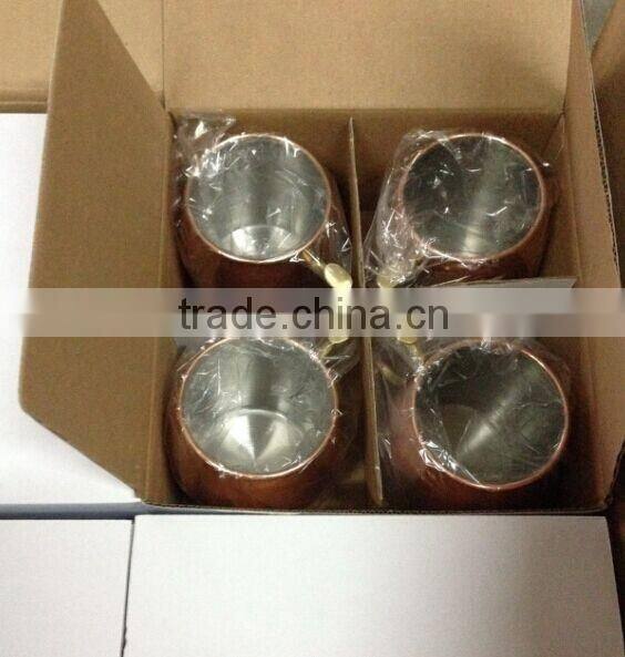 20oz Hammered Copper Moscow Mule Mug Handmade of 100% Pure Copper, Brass Handle Hammered Moscow Mule Mug / Cup.