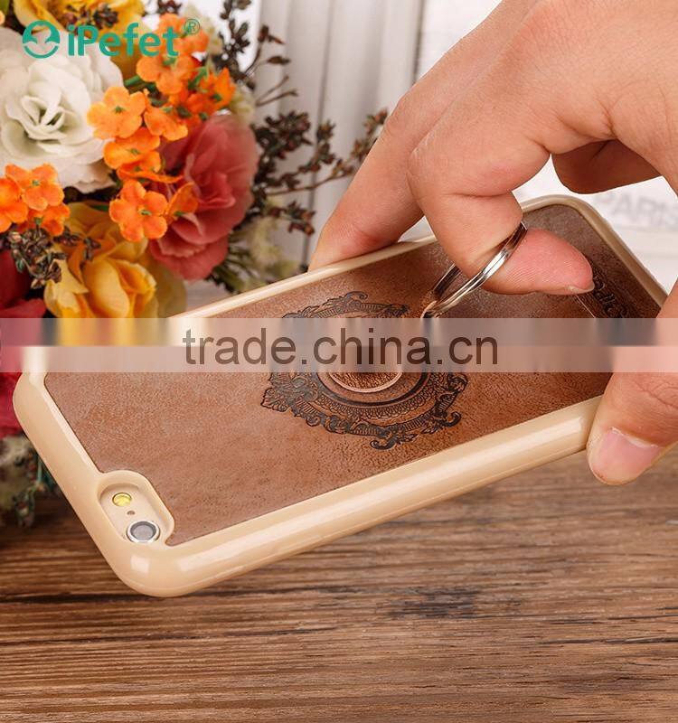 PU Leather TPU Kickstand Back Cover Cases For iPhone 6S