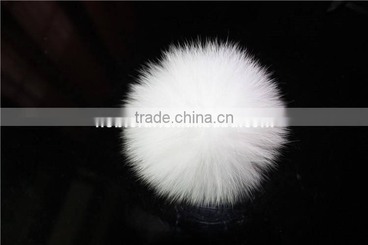 Trendy Key chains Real Fox Pom Pom Fur Balls Garment Accessory
