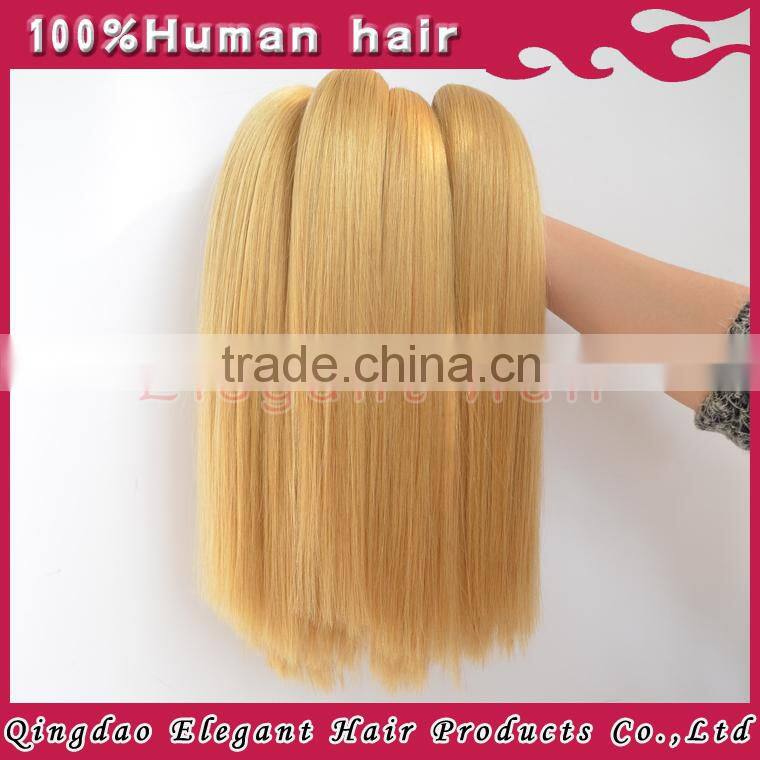 Double drawn blonde straight hair 2015 best selling keratin fusion tip 100% remy human hair extension