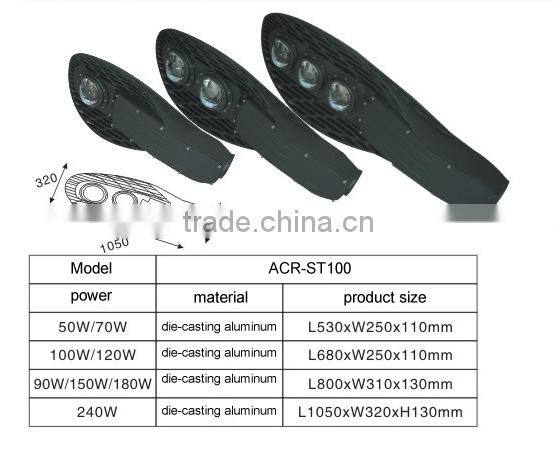 High quality Meanwell Driver 60W COB led street light, energy saving 60watt led street fixture