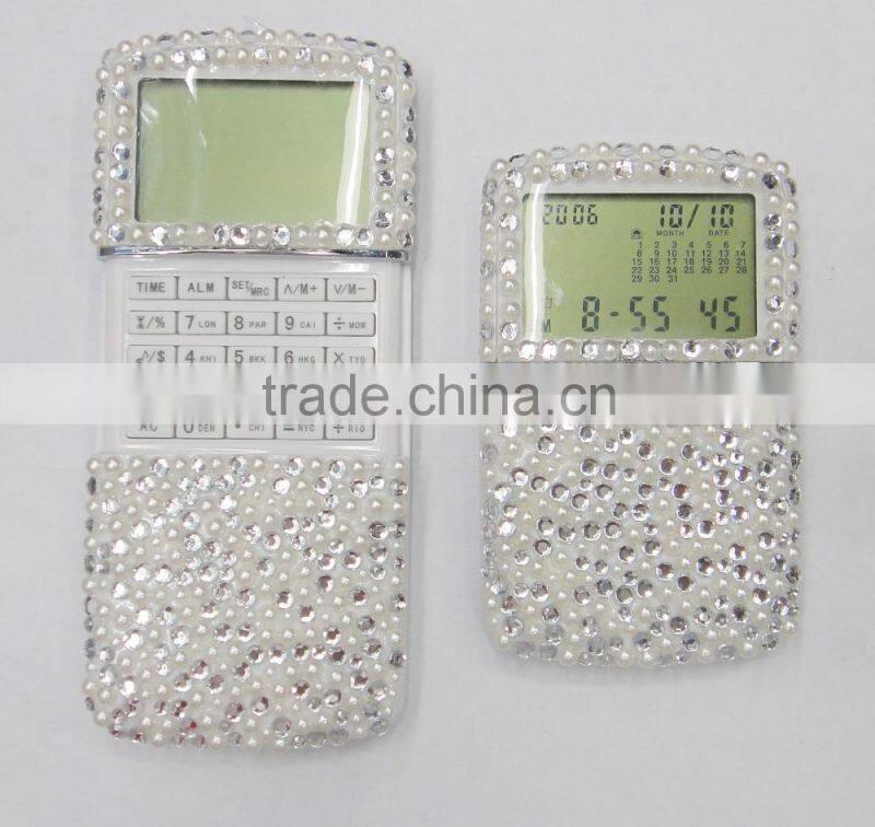 Cool bling crystal covered diamond calculator