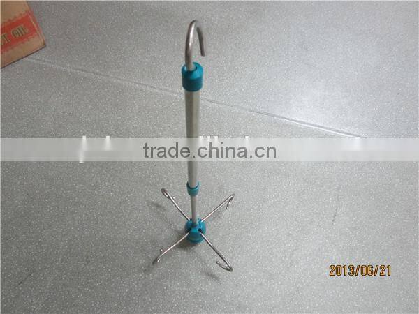 Hospital Medical Infusion Support Transfusion IV Pole Stand for Bed